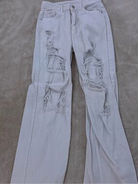 White Distressed Jeans